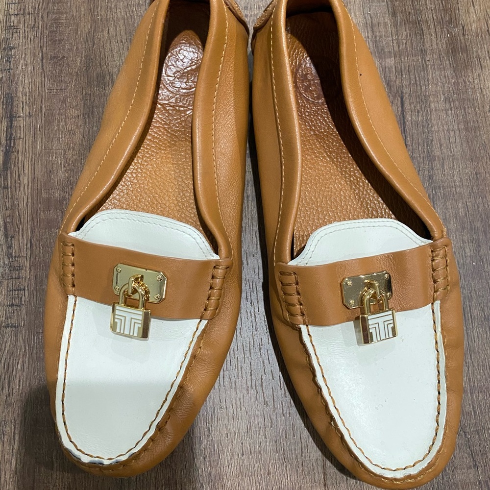 Tory Burch Leather Driver Moccasins